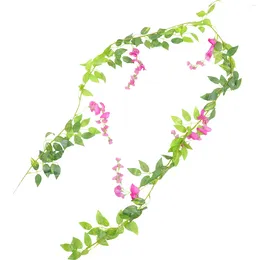 Dekoratif çiçekler sahte simüle wisteria şeritler yapay asma çelenk mor asılı dekor