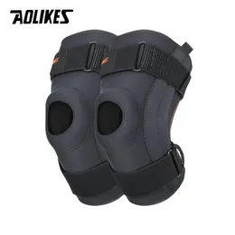 Pads Aolikes 1pair Spring Support Running Knee Pads Basketball Hiking Compression Shock Absorption Breathable Meniscus Knee Protector