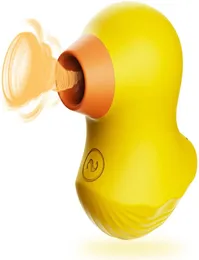 Mr Duckie Vibrador de sucção clitoriana para estimulação do mamilo clitóris com 7 níveis de sucção, lembrança para amantes Y2006163930687