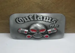 BuckleHome Fashion outlaws MC belt buckle with pewter finish FP03669 suitable for 4cm wideth belt 7409431
