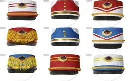 Berety Marching Band Hat Drum Major nowości Men39S luksusowy żołnierz dzieci stylowy scena występ cosplay cap6094673