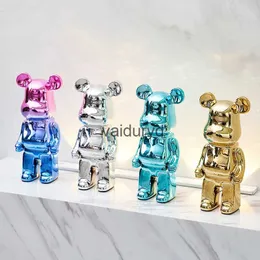 Decorative Objects Figurines Creative electroplating violent bear living room decoration TV cabinet animal statue art home decoration piggy bankvaiduryd