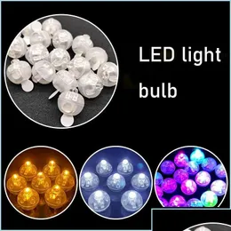 LED ألعاب Balloon Lights Flash Colorf Round Tiny Lamps مقاومة للماء زخرفة كرات مضيئة لحفل الزفاف PA Kidssunglass Drop D dhiwj