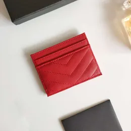Högkvalitativ lyxdesigner Bag Wallet Classic Casual Cowhide Leather Slim Card Bags For Mens and Womens Card Holder Credit Card Visit Card Holder