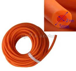 Резиновая латексная трубка 10 м, внутренний диаметр 2 мм, внешний диаметр 5 мм, оранжевые эластичные стропы для банджи, катапульта, резиновая трубка для охоты на открытом воздухе, замена 17454548136