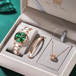 AAA 3PIS Luxury Design Watch für Frauen hochwertige Diamant Damen Quarz Uhr 28mm Keramik Uhr Waterdesdatum Edelstahl Frauen Uhren +Box 3606