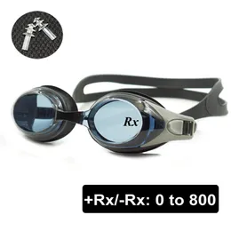نظارات السباحة البصرية RX -RX وصفة طبية نظارات السباحة البالغة أطفال مختلفة كل عين مع سدادات الأذن المجانية 240111