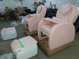 Hot Sale Red Pink Nail Salon Spa Chair Modern Luxury Beauty Nail Salon Furniture Equipment