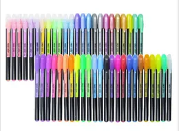 Ensemble de stylos à Gel à paillettes, 48 couleurs, pour livres de coloriage pour adultes, journaux, dessin, marqueurs artistiques, gribouillage, 8342453