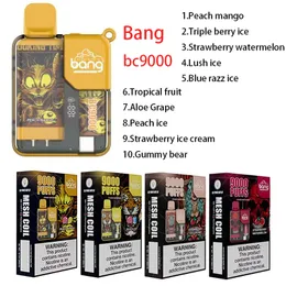 Original Bang Box Bc 9000 Puff Juice Vapes Disposable E-Cigarette Vape Pen Fruit Flavors Vape 16ml Prefilled 10 Flavors 0/2/3/5%