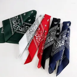 Eşarplar Diy Saç Kravat Band Paisley Head Bandı Pamuk kare eşarp Unisex Çift Hip Hop Saç Bandı Spor Kafası Boyun