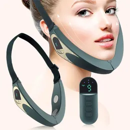 EMS Massaggiatore viso LED Pon Therapy Microcorrente Vibrazione Lifting Rimuovi il doppio mento Dispositivo per il rafforzamento della pelle di bellezza 240111