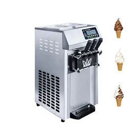 Otomatik 3 Tatlar Sert Yumuşak Dondurma Makinesi Ticari Dikey Türk Rulo Maker Yoğurt Yapımı otomat