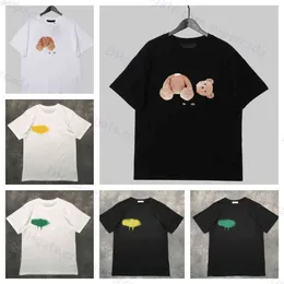 FT57 Herren T-Shirts Neue Modemarke Pa Palms/Engel Teddybär Kurzarm Baumwolle Oversize Lose T-Shirt für Männer und Frauen