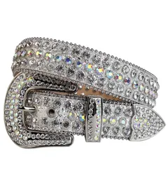 Kolorowy błyszczący biały dzieci Diamentowy pasek luksusowy Bling Cowboy Cowgirl Rhintone Belt Regulowane długość 6261980