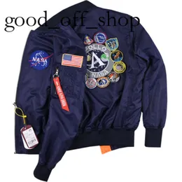 Designer Jacket Mens Thin Bomber Jacket Dingdin NASA Apollo Commemorative Edition Spring Fall Baseball Uniform Coat High Quality Stone 65