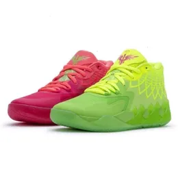 상자 MB.01 Rick 및 Morty Basketball Shoes for Sale Lamelos Ball 여성 무지개 빛깔의 꿈 City Rock Ridge Red Galaxy가 아닙니다.