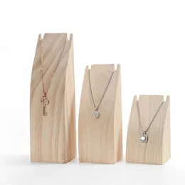 Display Wood Necklace Display Stand for Store Exhibit Creative Smycken Pendant Organizer Halsband Lagringshållare smycken Förpackning