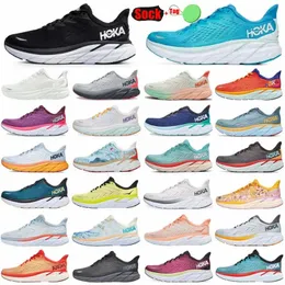 Designer Sneakers Hoka Clifton 9 Running Shoes Womens Bondi 8 Cliftons Men Shifting Sand Runners Carbon x2 Free People Outdoor Sneakers size 36-46