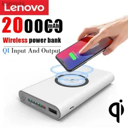 Banques d'alimentation pour téléphone portable Lenovo 200000mAh Banque d'alimentation sans fil bidirectionnelle Charge rapide Powerbank Chargeur portable Type-C Batterie externe pour iPhone SamsungL240111