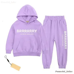 Crianças agasalho de alta qualidade conjuntos de roupas infantis meninos gril crianças roupas de luxo hoodie designer impressão camisola calças conjuntos de roupas buberrys 3996
