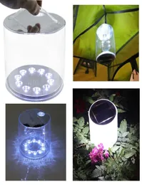 Lampada solare gonfiabile a 10 LED Lampada solare bianca luce colorata con manico Lanterna solare portatile a led per campeggio Escursionismo Giardino Yar4833224