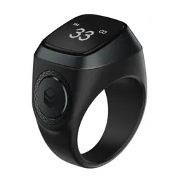 1 Stück Smart Tasbih Tally Counter Ring für Muslime Zikr Digital Tasbeeh 5 Gebetszeiterinnerung Bluetooth 240110