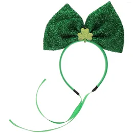 Abbigliamento per cani Fascia per animali domestici Festa di San Patrizio Bowknot Cerchietto per capelli Costume Copricapo Prop