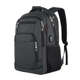 حقيبة ظهر للكمبيوتر المحمول للرجال 173''multifunctional WUSB Port Business Bag Oxford Outdoor Computer 240110