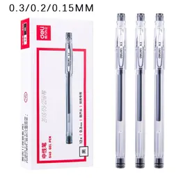3 pcslot 0m Fine Gel Pens Chinese Elegant Black Finance Needle For Writing Office School Supplies Kawaii Stationery Pen 240111