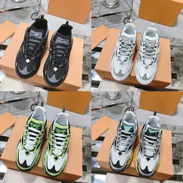 Luxury Runner Tatic Sneakers Designer Men Casual Shoes Louisely Extraordinary Virgils Sneaker Leather Mens Trainers Canvas Black White Grey Green Silver Orange