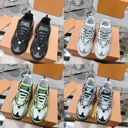 Luxury Runner TATIC Sneakers Designer Män Casual Shoes Louisely Extraordinary Virgils Sneaker Leather Mens Trainers Canvas Black White Grey Green Silver Orange Orange