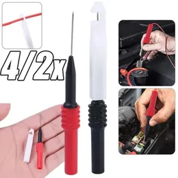 New 30V Car Multimeter Test Probe Pins Stainless Steel Insulation Wire Piercing Needle Tip for Socket Plug Diagnostic Tools