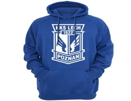 Casual Apparel Poland Lech poznan Club Bluzy Bluzy Mężczyzny wiosenny sezon jesienny lekka z kapturem z kapturem odzież 695612109