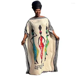 Roupas étnicas Caftan Vestidos Africanos para Mulheres Moda Robe Africaine Dashiki Kaftan África Kanga Vestido Casual Roupas 2024