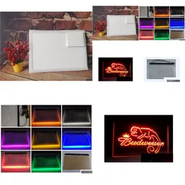 Sinal de néon led b11 budweiser frank lagarto luz decoração gota atacado 7 cores para escolher luzes de entrega iluminação feriado dh4yf