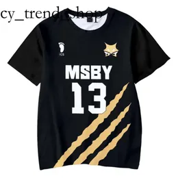Designer Haikyuu Msby Black Jackal 3d Summer T-shirt Msby Tees O-Neck mode Kort ärmstycke Cartoon Casual Anime Women/Men/Kids 220616 EssentialShoodie 33