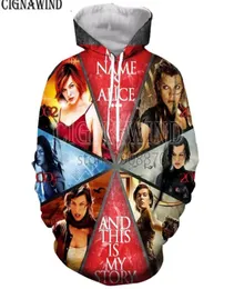 أزياء Menwomens Resident Evil The Final Chapter 3D Print Sweatshirt Hoodies Pullover V088574906