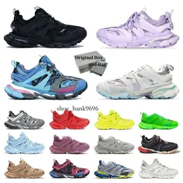 Kalite Üst Üçlü S 3 Kadın Elbise Ayakkabıları Erkekler Tüm Siyah Beyaz Menekşe Mor Pembe Açık Mavi Bej Gri Kadınlar Erkek Eğitmenler Büyükbaba Luxuy Designer Spor Sneakers Hoes