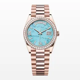 Womens Watch Men Watch 자동 기계식 운동 41mm 스테인리스 스틸 대통령 클래식 시계 레저 디자이너 시계 골드 시계 Montre de Luxe Diamond Watch