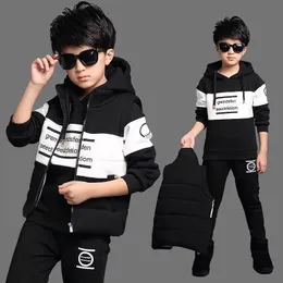 Autumn Boys Girls Sports Suit Letter Print Kids VesthoodiesPants Kids Tracksuit Warm Clothing Sport 3st.