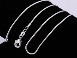 Smycken andra tillbehör 1mm 1624 tum 925 sterling silver orm kedja halsband mode orm halsband2973539