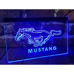 LED NEON Sign Mustang Wall Light Decor