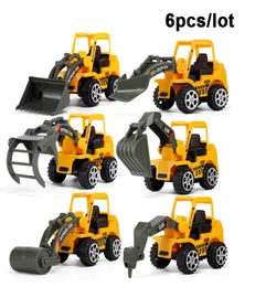 6 PCSSET HELA FORDOMBRUCK BIL PLASTIC DIECAST CONSTRUCTION BULLDOZER ENGINEERING MODEL TOY FÖR BARN BARN BODS GIFT9111316