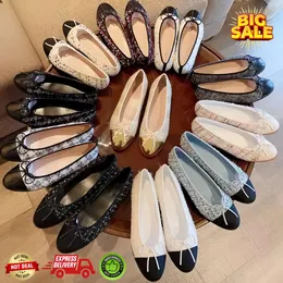 Tasarımcı Ayakkabı Klasik Elbise Ayakkabı Kanal Bale Daireler İlkbahar ve Sonbahar Cowhide Bale Daireler Dans Ayakkabıları Moda Yaz Somunlar Tasarımcılar Lüks Kadın Ayakkabı