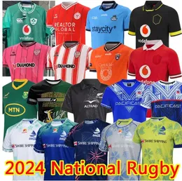 THERTS للرجال 2024 RUGBVY Jersey South Englands African Ireland Black Wales Samoas Rugbvy Scotland Fiji 24 25 Jersey Home Away Mens Rugbvy Shirt Gaa Dublin