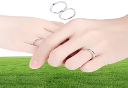 Anillo de apertura Simple con diseño de luna y sol, anillo ajustable minimalista de Color plateado con sol y luna para hombres y mujeres, joyería de compromiso para parejas 1825131