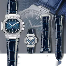 Bracelet de montre cranté en cuir brillant, adapté à la série GEYA Glorious Glory 78078 78081 78095G