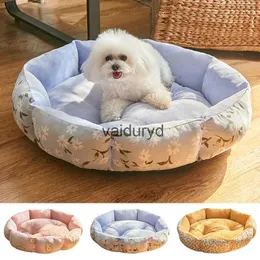 Canili penne 2022 Nuovo spesso cotone ad alto riempimento Pet Dog Bed Pet Cat Rotondo Pad per cani di piccola taglia media Cuccia per il sonno profondo Nido Forniture per animali domesticivaiduryd