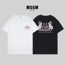 Nowy msgm T-shirt bawełniany krótkie rękawie T-shirt Hip Hop krótkie rękawy mężczyźni kobiety koszulka unisex bawełna top męskie retro T-shirt Summer Lat-T-shirt Rock Smlxl2xl3xl